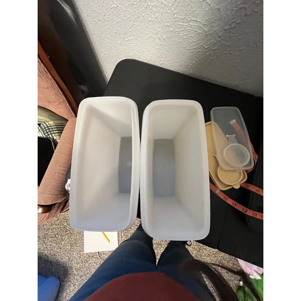 Tupperware Modular Mates Oval Cereal Containers 469 Harvest Gold Sheer Set of 2